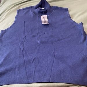 Chico's size 3 Sleeveless Mock Neck Knit Top - Periwinkle Purple